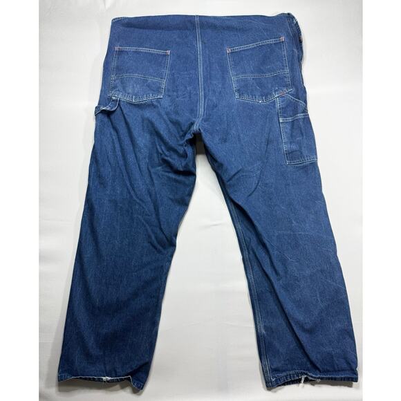 Round House Brand Men's Straight Leg Carpenter Denim Overalls - Sz 44x32 (46x31) - Picture 6 of 8